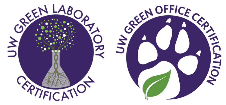 Two logos: Green Labs; Green Offices