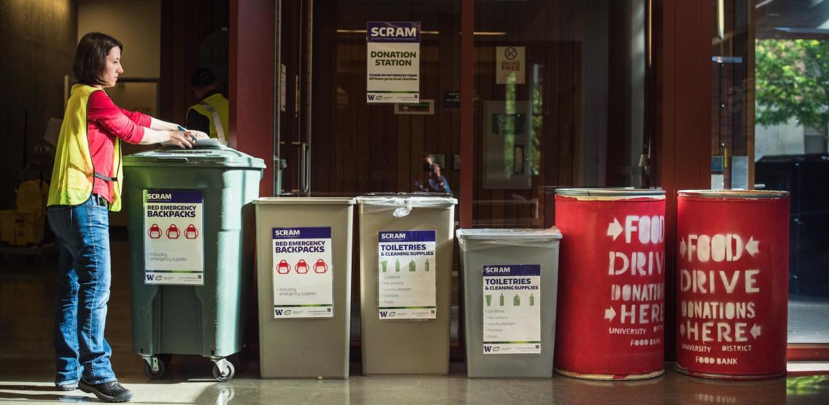 UW Recycling staff picking up SCRAM donations