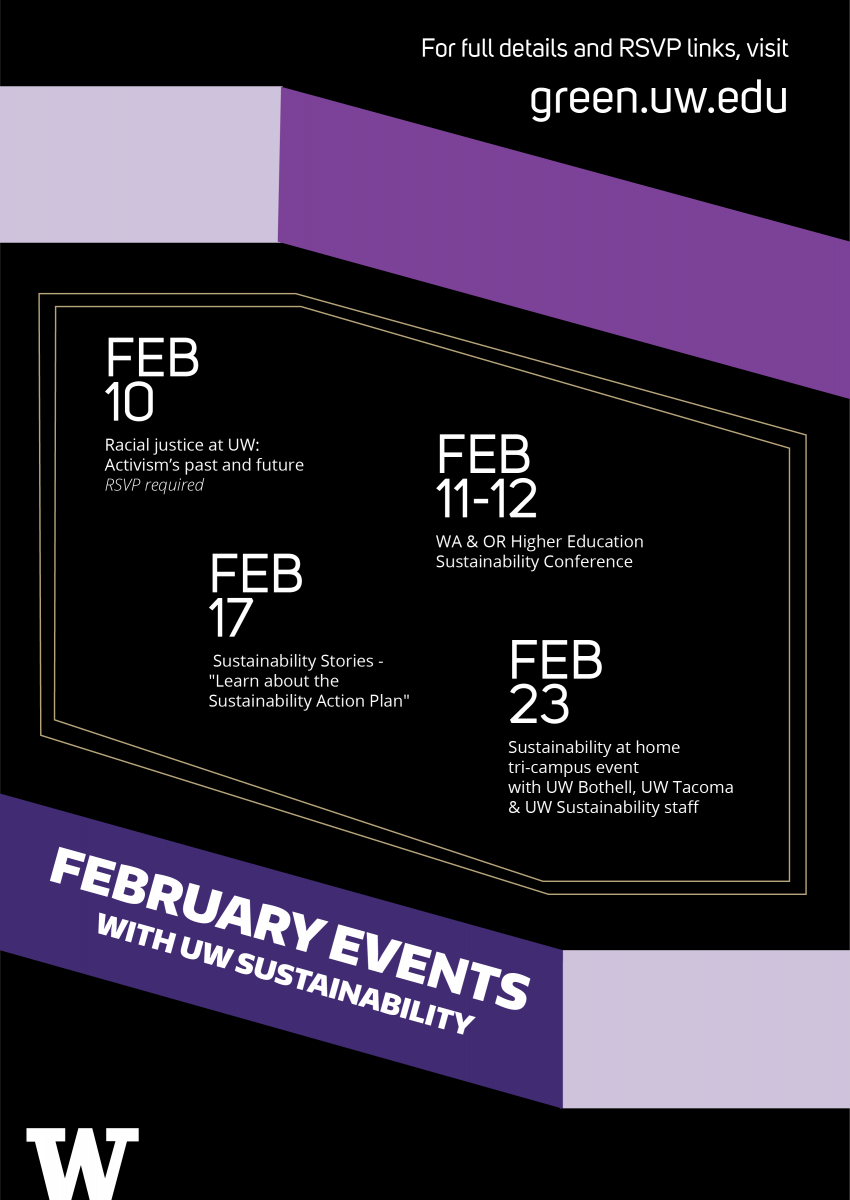 February sustainability events flyer