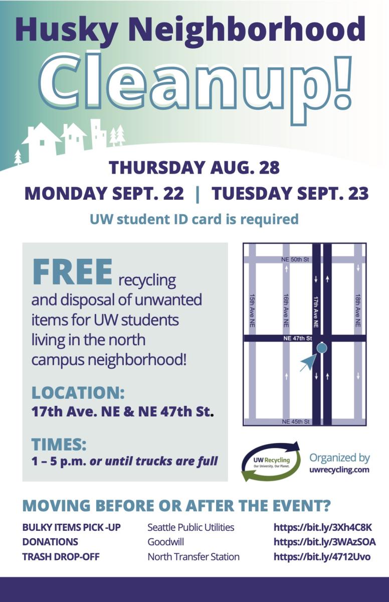 Husky Neighborhood Cleanup flyer