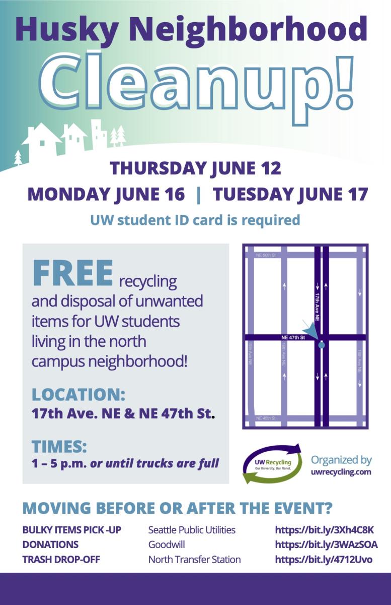 Husky Neighborhood Cleanup flyer