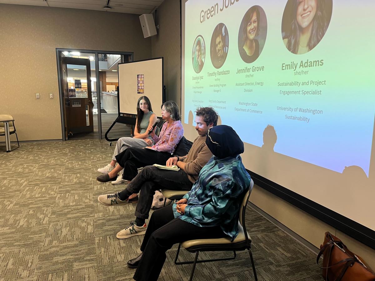 Panelists at HuES Green Jobs event