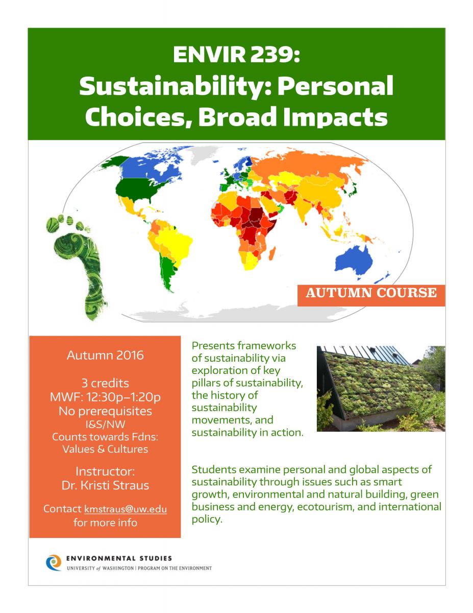 Course poster: ENVIR 239