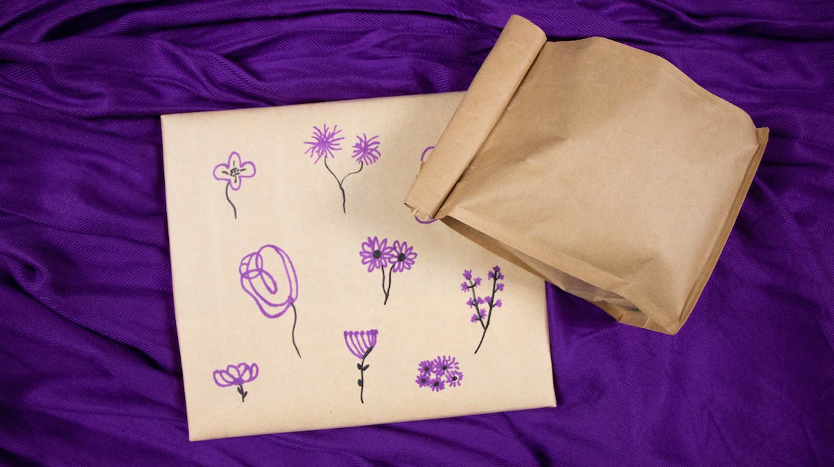 Simple gifts with brown wrapping paper