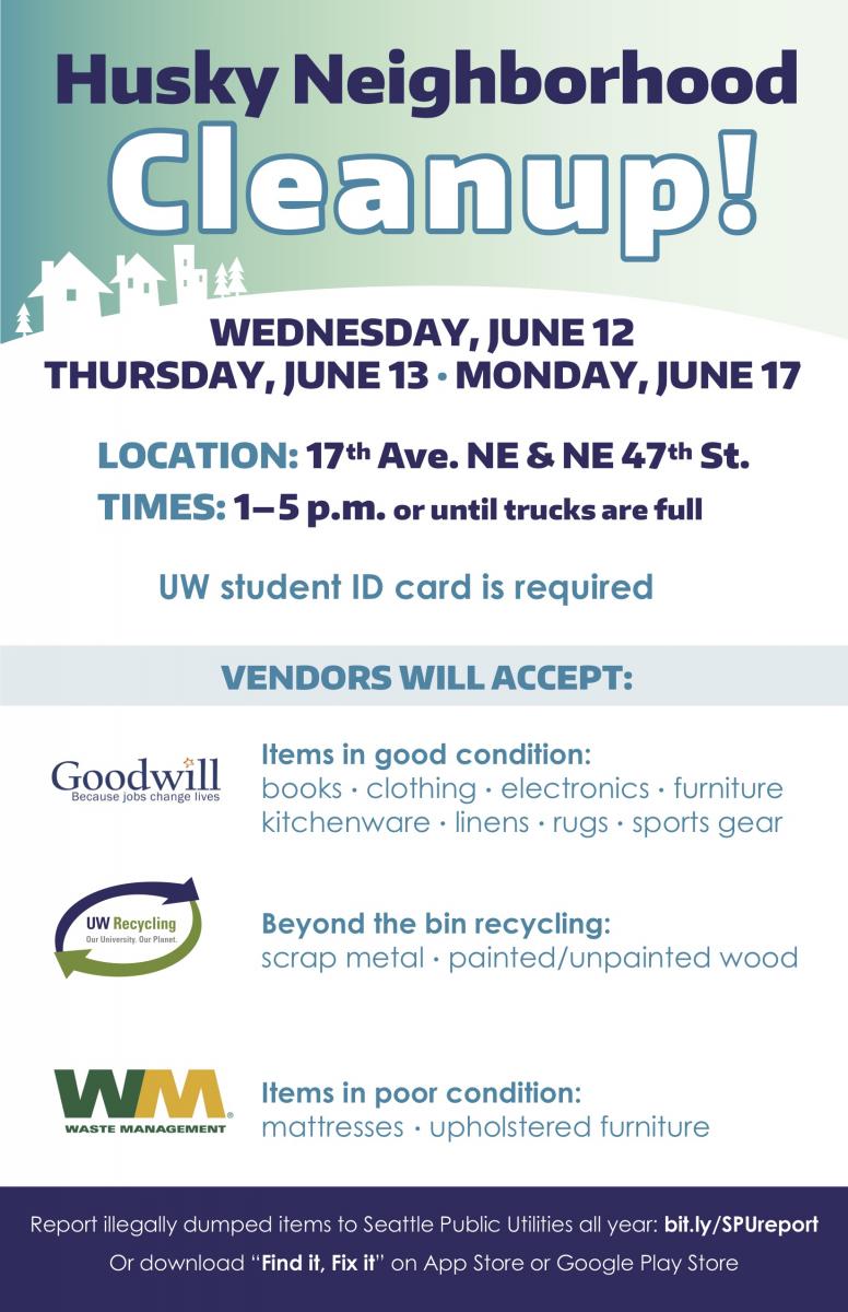 Husky Neighborhood Cleanup info part 2