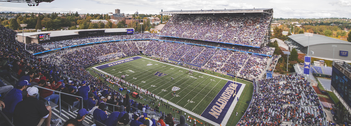view of a football crowd in Husky Stadiums