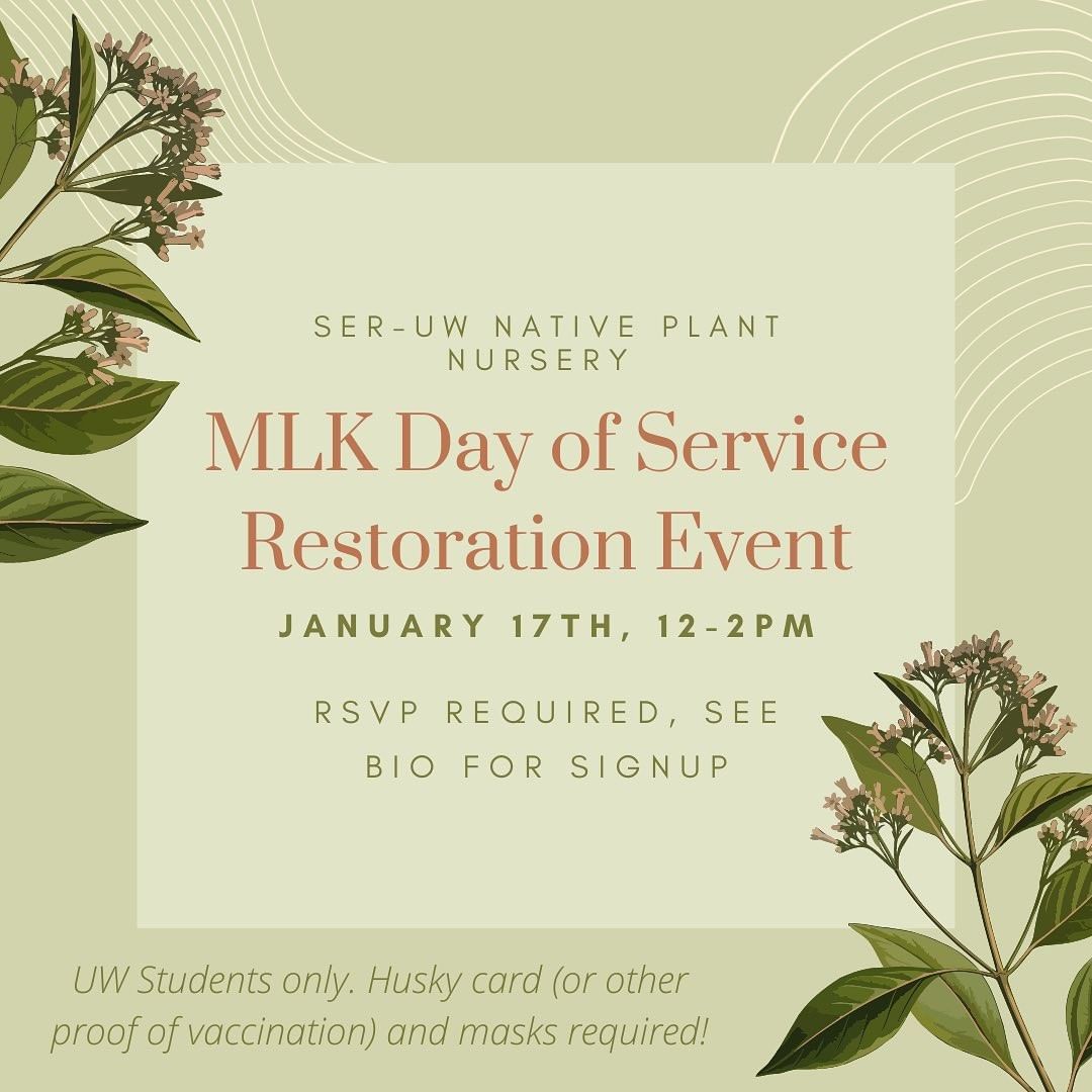 Native Plant Nursery MLK Day of Service poster