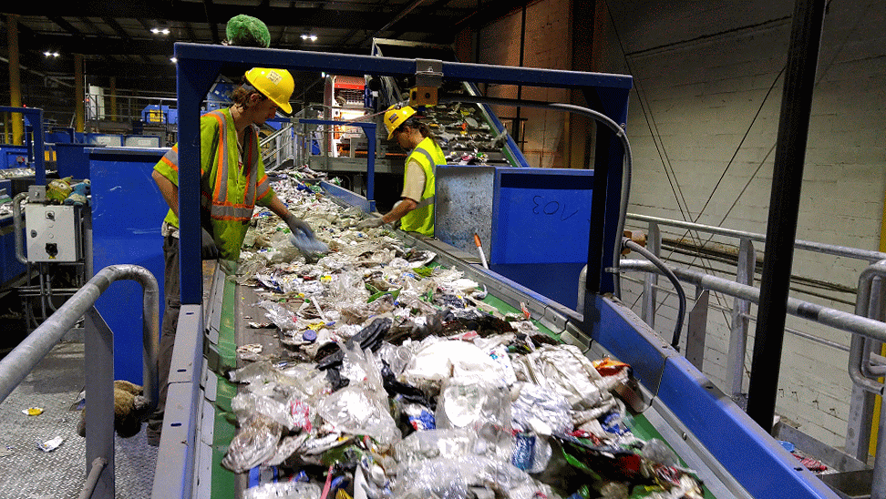 workers at MRF facility