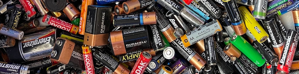 pile of loose batteries