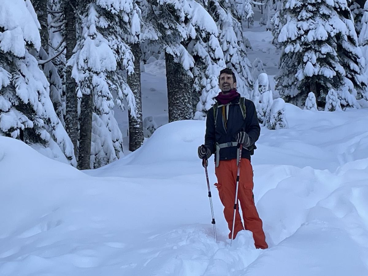 Danny Arguetty snowshoeing
