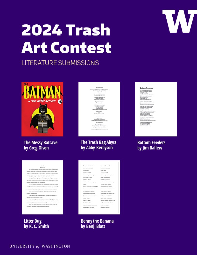 a collage of the 2024 literature submissions and text