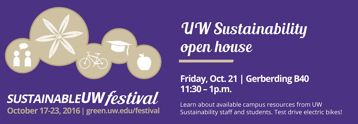 SustainableUW festival 2016 - open house banner