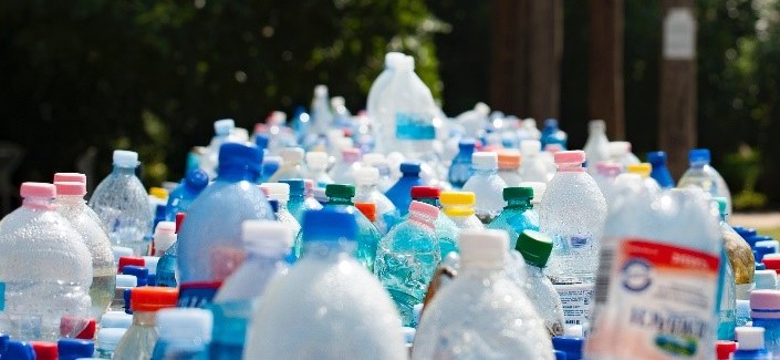 close up of many empty plastic bottles