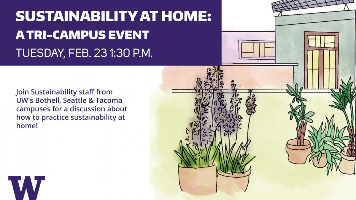 Sustainability at Home event flyer