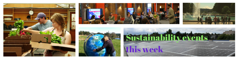 UW Sustainability's weekly events banner