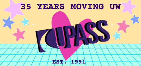 U-Pass logo with established 1991 text over retro illustration
