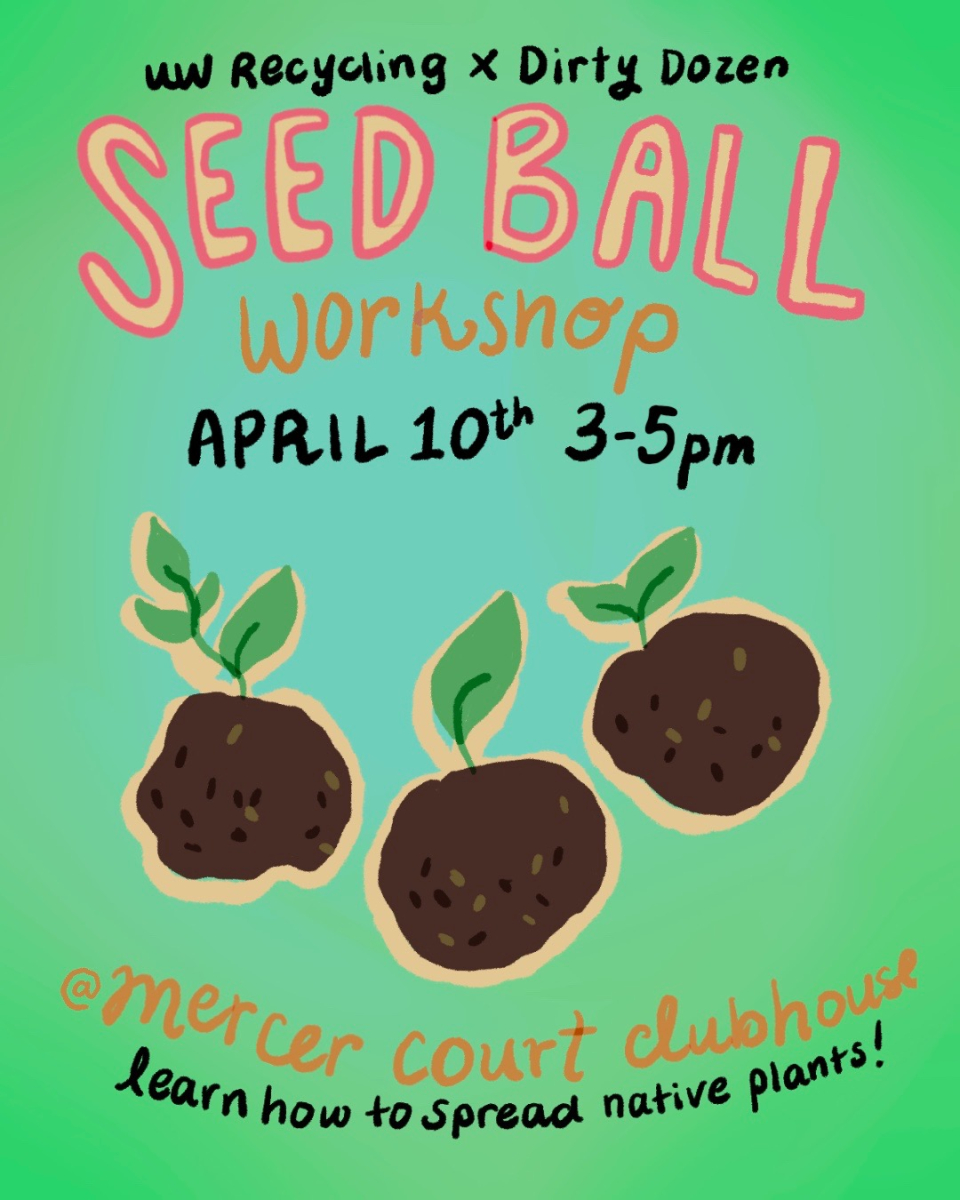 event flyer with drawings of small plant seedlings