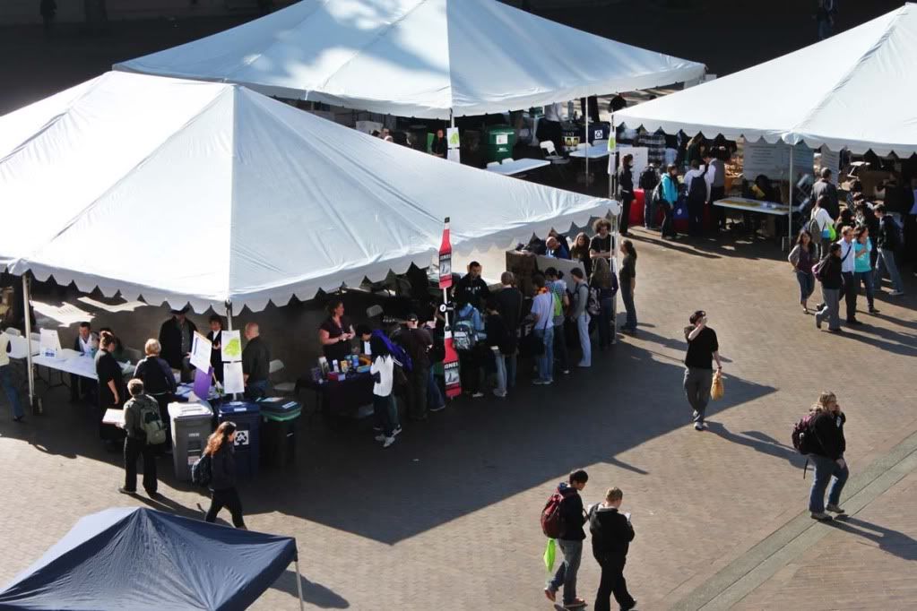 Festival tents from above