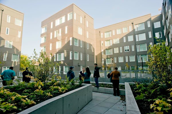 Rendering of west campus residence halls