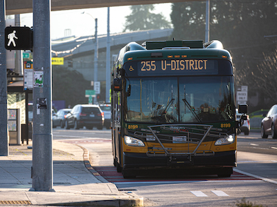 Metro bus going to the U-District