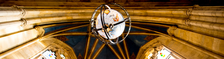 globe in Suzzallo Library