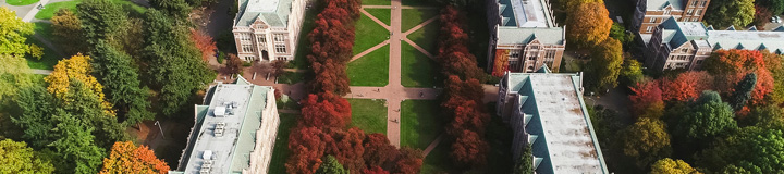 aerial image of the UW Quad