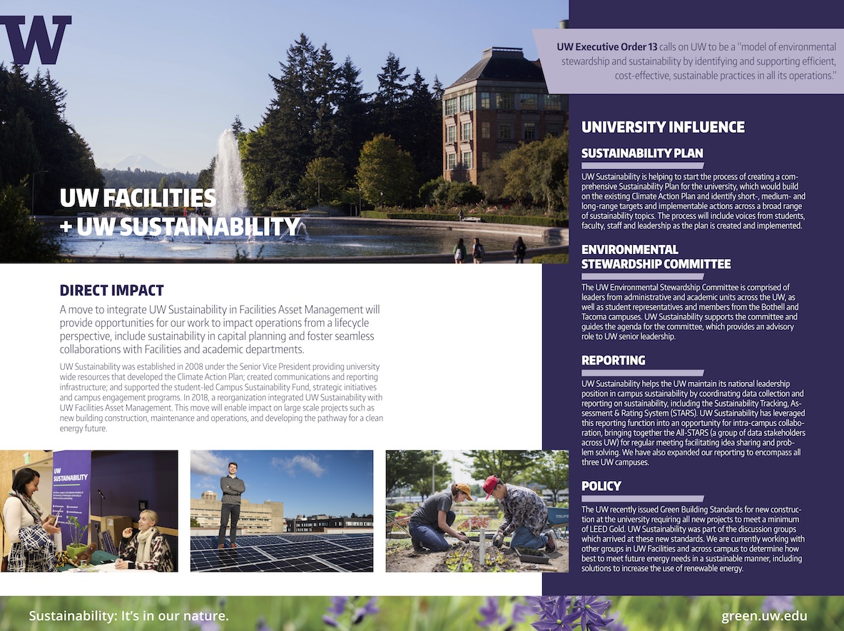 UW Sustainability + Facilities poster pdf