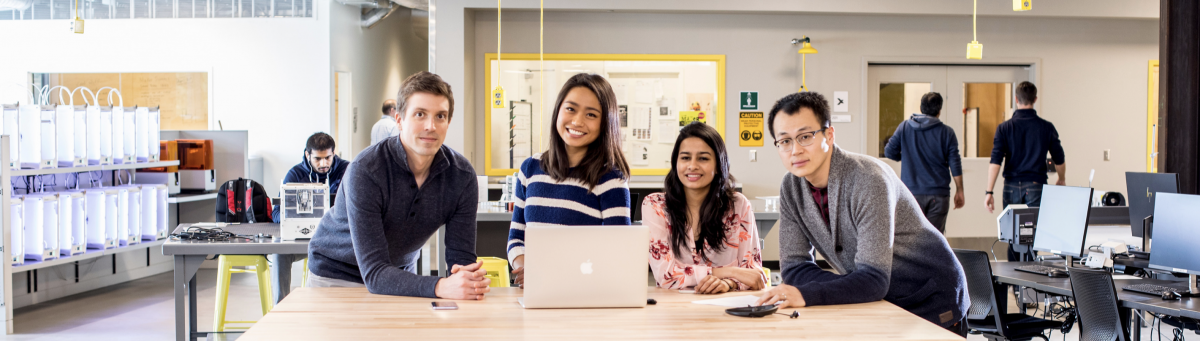 Student team in lab