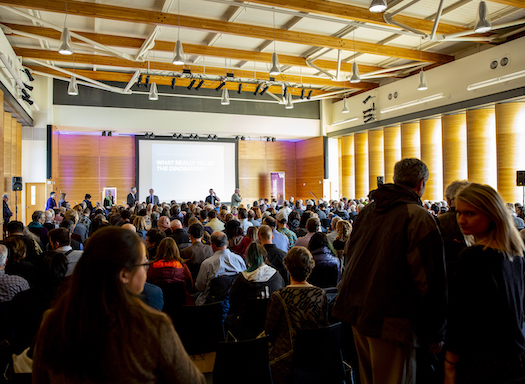 Large crowd in a room for an event