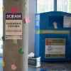 SCRAM donation station in residence hall